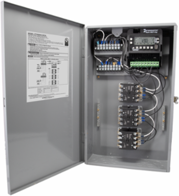Expanded 12-Pole Lighting Contractor Box, 120 - 600 VAC, 60 Hz,3x 4PST, Outdoor Metal Enclosure