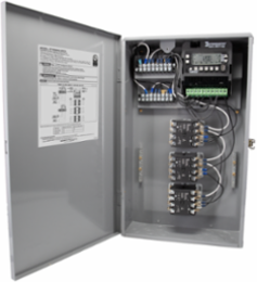 Expanded 12-Pole Lighting Contractor Box, 120 - 600 VAC, 60 Hz,3x 4PST, Outdoor Metal Enclosure