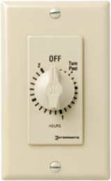 Spring Wound Countdown Timer, 2 Hour, 125-277 VAC, SPST, Ivory