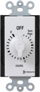 Decorator Spring Wound Countdown Timer 125-277 VAC 2-Hour White