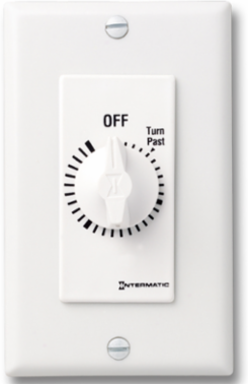 Decorator Spring Wound Countdown Timer 125-277 VAC 2-Hour White