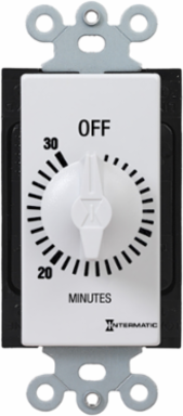 Spring Wound Countdown Timer 125-277 VAC 30 Minute Max White