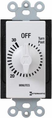 Spring Wound Countdown Timer 125-277 VAC 30 Minute White