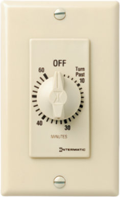 Ivory Decorator Countdown Timer, 60 Minute Max, 125-277 VAC