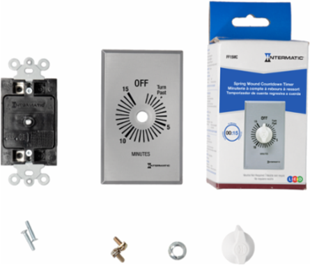 Commercial Spring Wound Countdown Timer 125-277 VAC 15 Minute