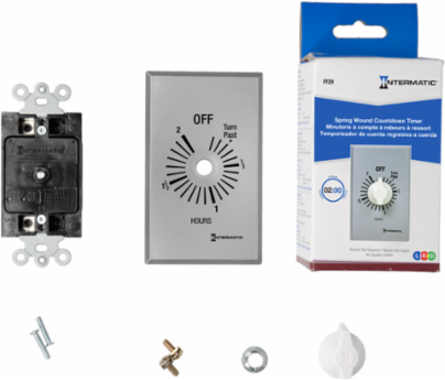 Commercial Spring Wound Countdown Timer, 125-277 VAC, SPST, 2 Hour