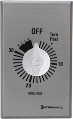 Spring Wound Countdown Timer 30 Minute SPST 125-277 VAC