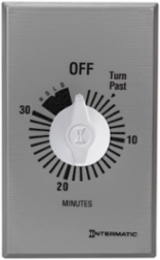 Spring Wound Countdown Timer 30 Minute SPST 125-277 VAC