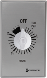 Spring Wound Countdown Timer, 125-277 VAC, 2 Hour Max, SPDT, Silver