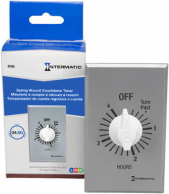 Commercial Spring Wound Countdown Timer, 4 Hour Max, 125-277 VAC, SPST
