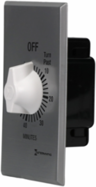 Spring Wound Countdown Timer, 125-277 VAC, 60 Minute Max, Silver