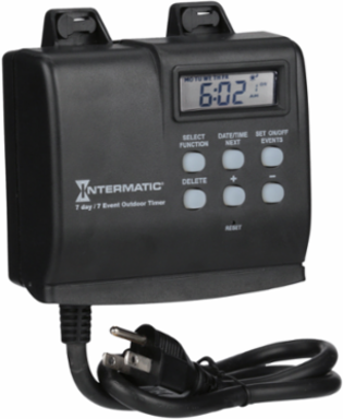 Outdoor Digital Plug-In Timer 7-Day Weatherproof