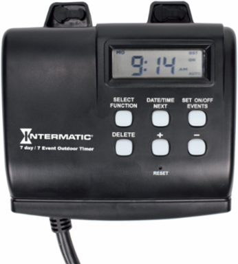 Outdoor Digital Plug-In Timer 7-Day Weatherproof