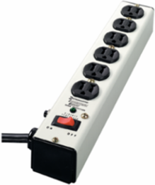 Type 3 Surge Protective Device, 6 Outlets, 125 VAC, 15 A Breaker