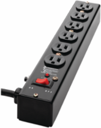 Heavy-Duty Surge Device, 6 Outlet, 15A, 125 VAC, Type 3, 3-Mode
