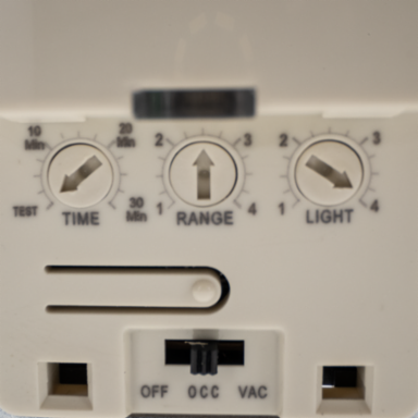Commercial Grade In-Wall PIR Occupancy/Vacancy Sensor, Ivory, 180° 1200ft² Coverage