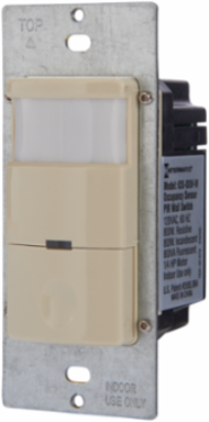 Commercial Grade In-Wall PIR Occupancy/Vacancy Sensor, Ivory, 180° 1200ft² Coverage