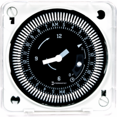 24-Hour 120V Electromechanical Timer, Flush Mount, 21A SPDT