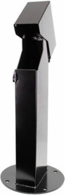 2x4, 18" Single-Gang GFCI Mount Hinge Top Pedestal, Black