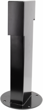 2x4, 18" Single-Gang GFCI Mount Hinge Top Pedestal, Black