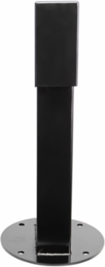 2x4, 18" Single-Gang GFCI Mount Hinge Top Pedestal, Black