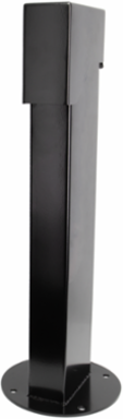 2x4, 24" Single-Gang GFCI Mount Hinge Top Pedestal, Black