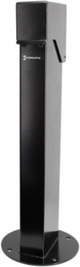 2x4, 24" Single-Gang GFCI Mount Hinge Top Pedestal, Black