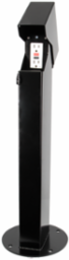 2x4, 24" Single-Gang GFCI Mount Hinge Top Pedestal, Black