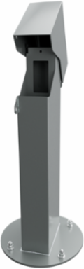2x4, 18" Single-Gang GFCI Mount Hinge Top Pedestal, Gray