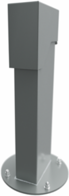 2x4, 18" Single-Gang GFCI Mount Hinge Top Pedestal, Gray