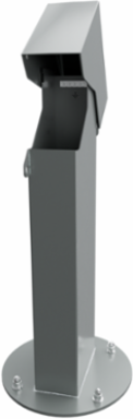 2x4, 18" Single-Gang GFCI Mount Hinge Top Pedestal, Gray
