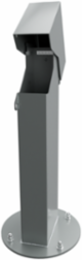 2x4, 18" Single-Gang GFCI Mount Hinge Top Pedestal, Gray