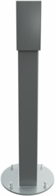 2x4, 24" Single-Gang GFCI Mount Hinge Top Pedestal, Gray