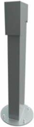 2x4, 24" Single-Gang GFCI Mount Hinge Top Pedestal, Gray
