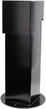 5x5, 18" Double-Gang Hinge Top Pedestal, Black