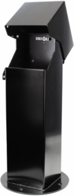 5x5, 18" Double-Gang Hinge Top Pedestal, Black