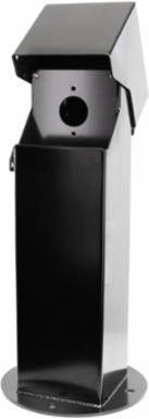 5x5, 18" Double-Gang Hinge Top Pedestal, Black