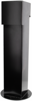 5x5, 24" Double-Gang Hinge Top Pedestal, Black