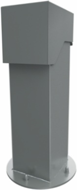 5x5, 18" Double-Gang Hinge Top Pedestal, Gray