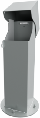 5x5, 18" Double-Gang Hinge Top Pedestal, Gray