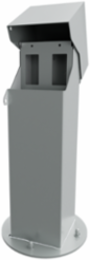 5x5, 18" Double-Gang Hinge Top Pedestal, Gray