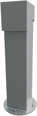 5x5, 24" Double-Gang Hinge Top Pedestal, Gray