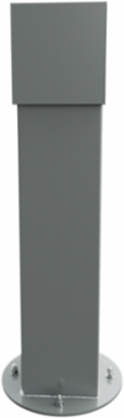 5x5, 24" Double-Gang Hinge Top Pedestal, Gray