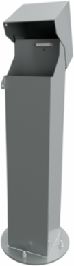 5x5, 24" Double-Gang Hinge Top Pedestal, Gray