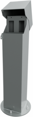 5x5, 24" Double-Gang Hinge Top Pedestal, Gray