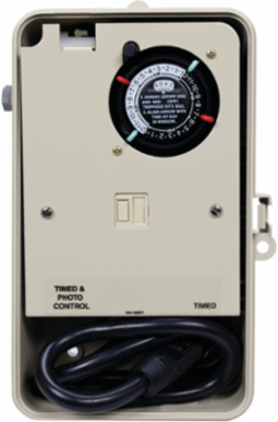 Portable Outdoor Timer with Photocontrol, GFCI Protected Circuits