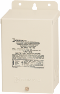 Pool & Spa Safety Transformer, 100 W, Beige Steel Enclosure, Input 120V, Output 12-14V
