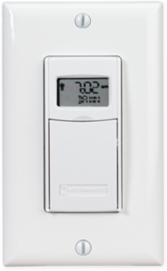 7-Day Heavy-Duty Programmable Timer, 120-277 VAC, 15A, White