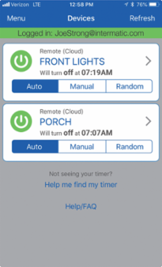 Smart Wi-Fi Timer, 120 VAC, 15A, White