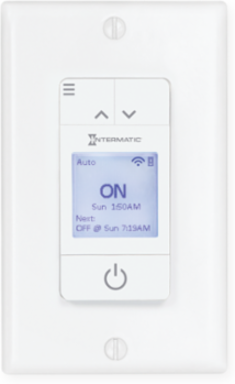 Smart Wi-Fi Timer, 120 VAC, 15A, White